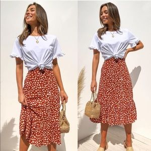 NWT Petal & Pup - Anderson Skirt - Rust